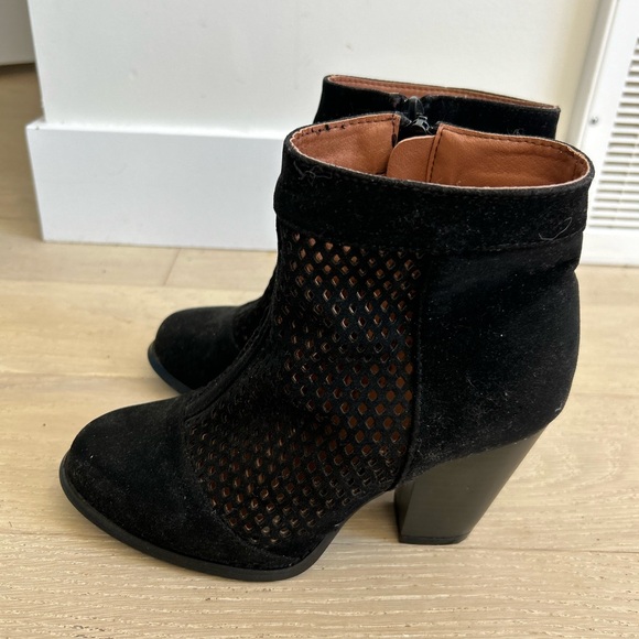 Yoki Black Perforated Ankle Booties - Women - Picture 2 of 5